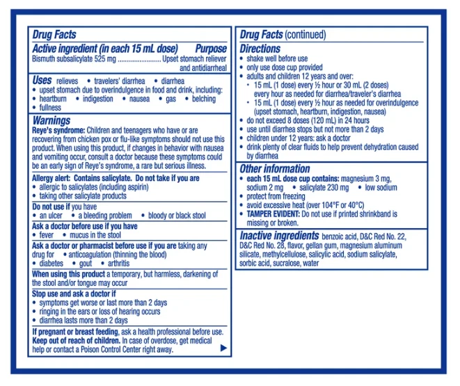 Pepto Bismol Ultra 3x12oz 2X Alivio concentrado Náuseas Acidez estomacal Diarrea Foto 2 de 3