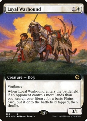 MTG - Loyal Warhound - Extended Art - AFR 363 Adventures in Forgotten Realms
