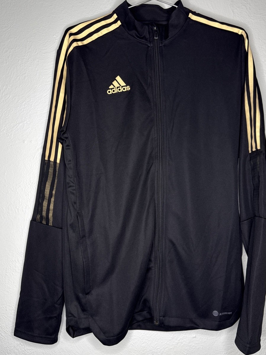 Adidas Men's Tiro Training Jacket Black/ Gold Colorway FQ2070 Size