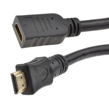 Image of 0.5m HDMI 2.0 High Speed 4K UHD TV Extension Lead Male to Female Cable [008691]