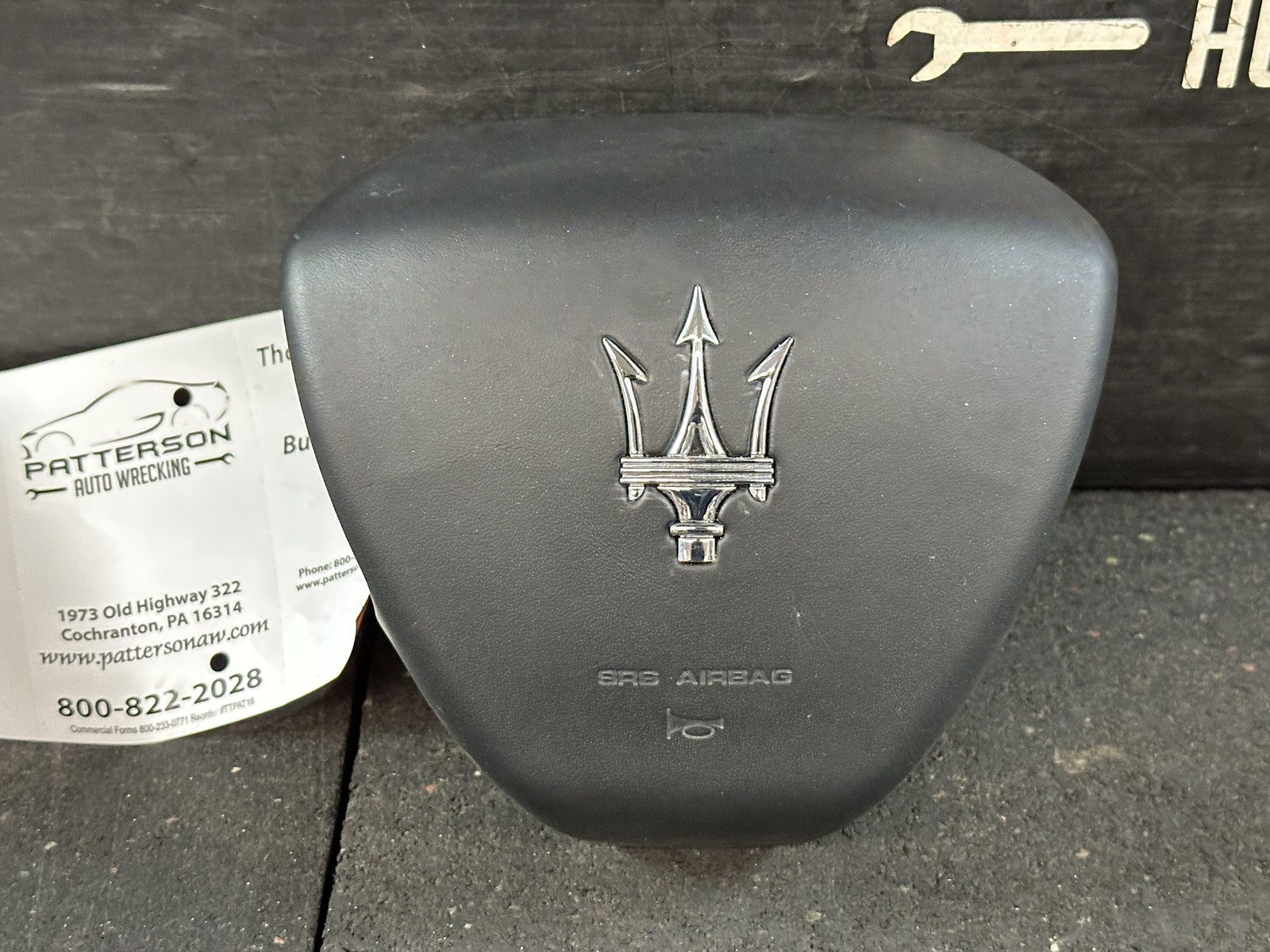 14-19 MASERATI GHIBLI STEERING WHEEL SAFETY SRS AIR BAG BLACK ID 6700133470