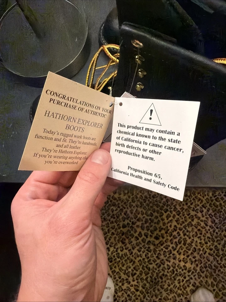 "Barcos de trabajo Hathorn Explorer LTT Millwright punta de acero 10"" (negros) (NUEVOS)" Foto 4 de 4