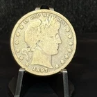 1897 Silver Barber 50C Fifty Cents Half Dollar Coin