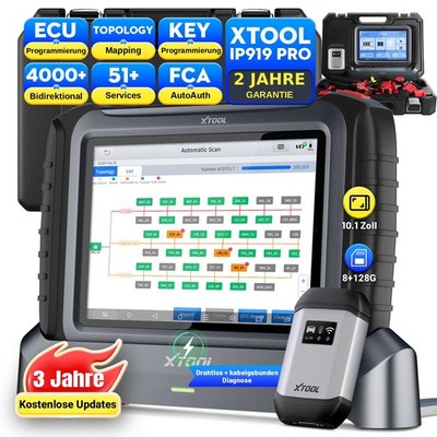 2026 XTOOL IP919 PRO ECU-Programmier Diagnosescanner IMMO/Schlüssel-Codierung DE