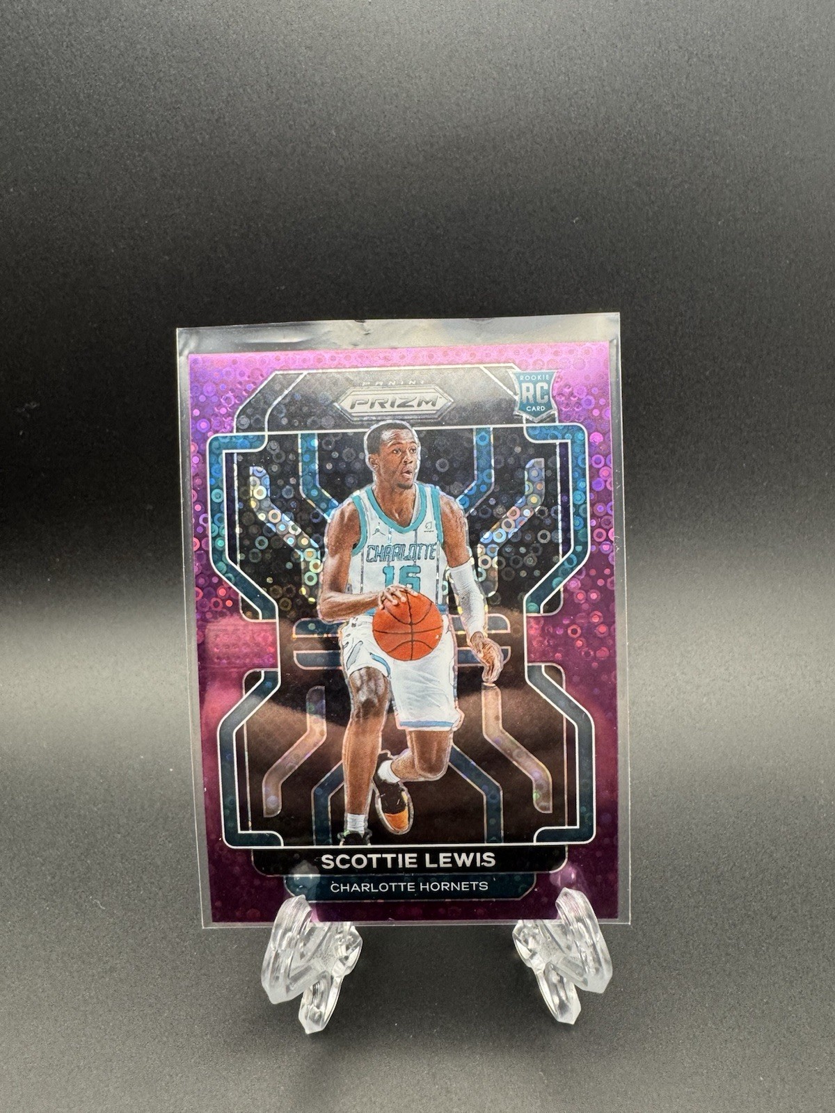 2021-22 Panini Prizm Fast Break Purple Prizm /75 Scottie Lewis #287 RC Hornets