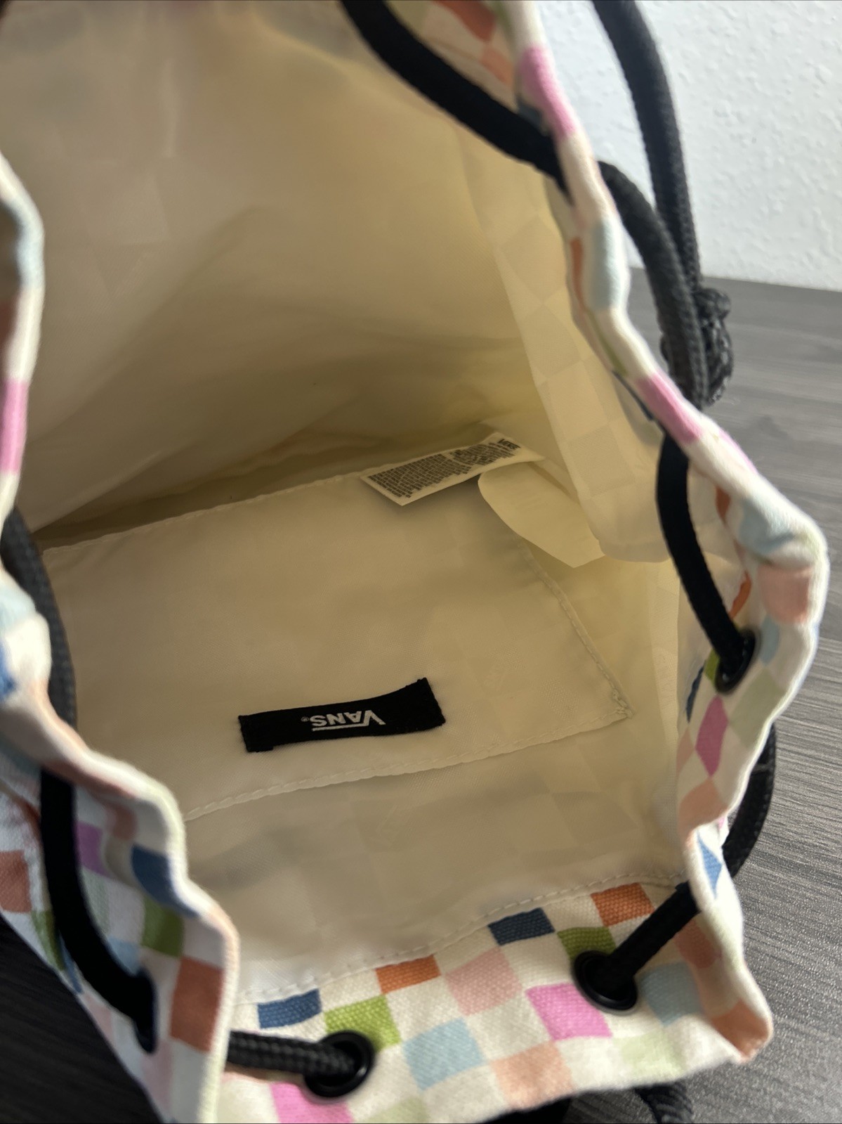 Vans Seeker Checkered Backpack Drawstring Adjusta… - image 11