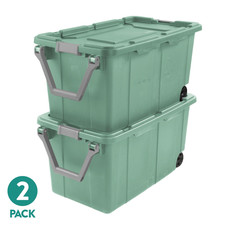 2 Pack Sterilite Extra-large Wheeled Industrial Storage Bin 40 Gallon Green 2 Pack Sterilite Extra-large Wheeled Industrial Storage Bin 40 Gallon Green