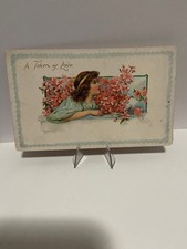 Vintage German Valentine Greeting Embossed Postcard