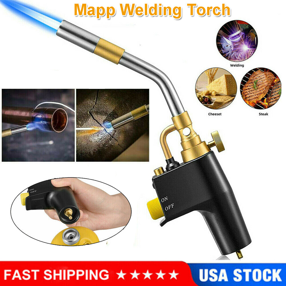 High Intensity Mapp Propane Gas Torch Brass Head Trigger Start
