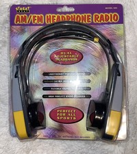 Street Beats AM/FM Headphone Radio Model 885 Classic 1998 By Lenoxx Yellow