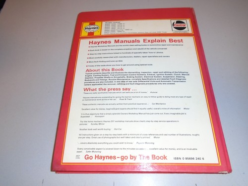 BMW 1602 & 2000 inc. TOURING HAYNES MANUAL 1959-1977 (RARE-OUT OF PRINT) - Picture 3 of 4