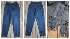 VTG 90s PS Gitano Mom Jeans Womens Size 14/30 High Waist Ankle Bow/Zipper VGC!
