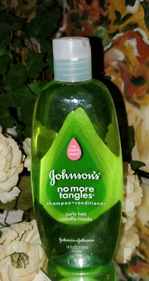 JOHNSONS No More Tangles Shampoo + Conditioner CURLY hair 18oz HTF AUTHENTIC NEW