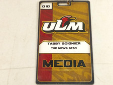 ULM Warhawks The News Star Media Press Badge Vintage Rare