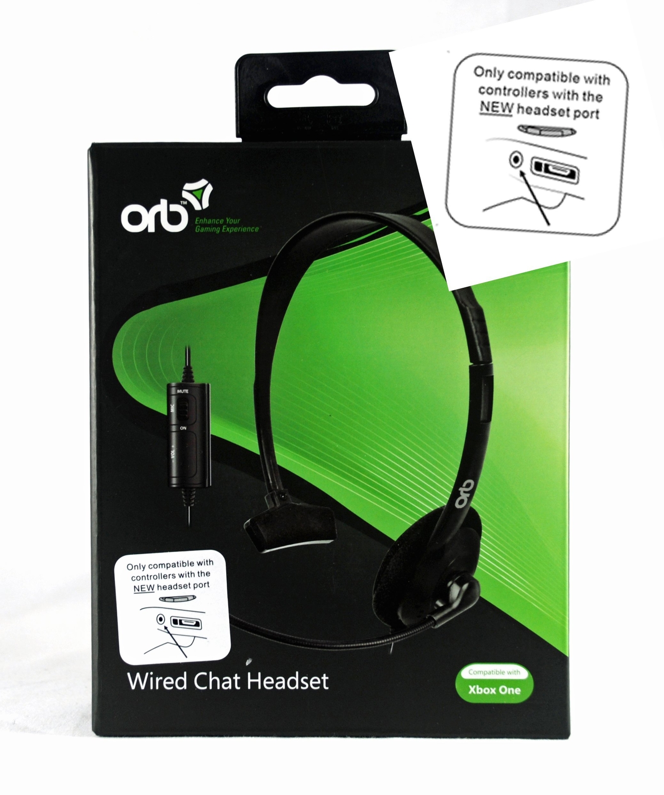 PS4 Orb Wired Chat Headset For Xbox NUOVO