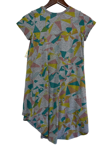 New! LULAROE Scarlett Kids Dress Size 10 Multicolor Geometric Slinky - Picture 6 of 10
