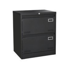2 Drawer Metal Lateral Vertical File Cabinet with Lock and One Word Handle