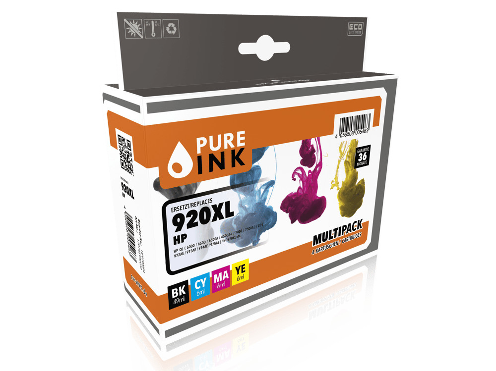pureINK HP920MP4 CMYK Druckerpatrone #25135115