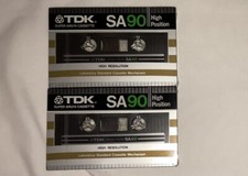 LOT OF 2 NEW TDK SA90 - High position Cassettes - SEALED