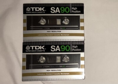 LOT OF (2) NEW TDK  SA90 - High position Cassettes - SEALED