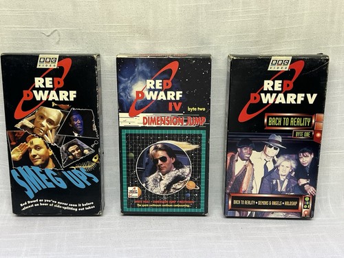 Red Dwarf Smeg Ups, Dimension Jump (IV), Back To Reality (V) (LOT OF 3) VHS