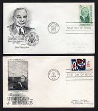 Scott # 1235 & 1259, First Day Covers, 1963-64, Cordell Hull/Fine Arts