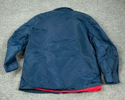 VTG 80s Puritan Zip Field Jacket Adult 46 Dark Blue Red VTG 80s Puritan Zip Field Jacket Adult 46 Dark Blue Red