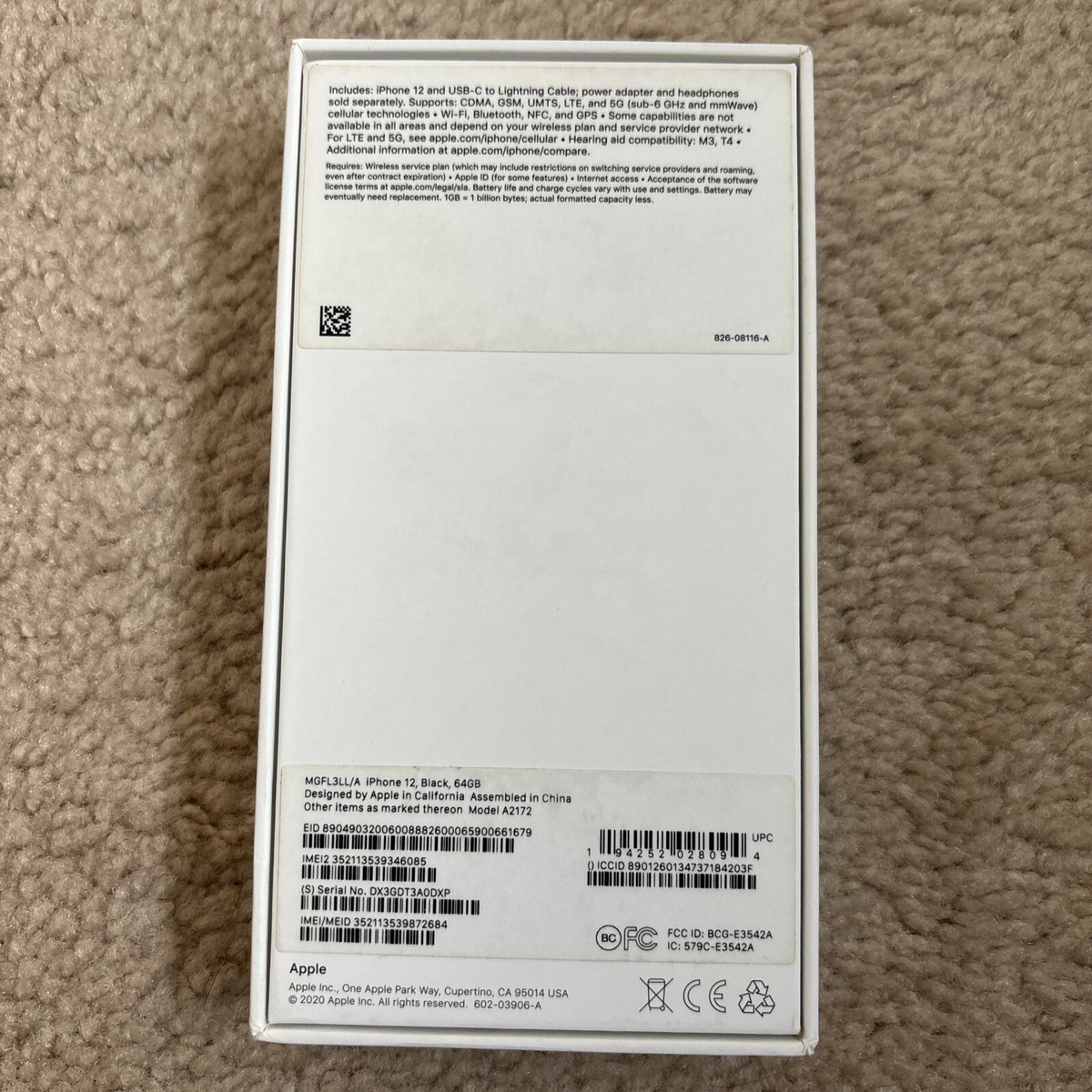 ◆◆◆　iPhone 12 64GB 新品同様 箱、ケーブル 100%　◆◆◆ iPhone 12 - 64GB, Unlocked – The Apple Xchange - Preowned