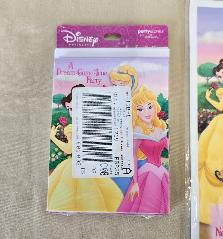 Disney Princess Plastic Treat Sacks Stickers and Cards New Sealed - Image 3 of 4