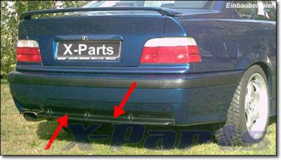 Heckschürzeneinsatz Heckdiffusor Im Sport Look Passend Für BMW
