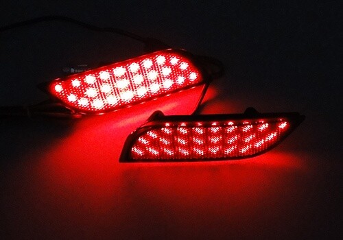 2x SMOKE LENS LED REAR BUMPER REFLECTOR BRAKE LIGHTS FOR 2013-2015 SUBARU XV CROSSTREK