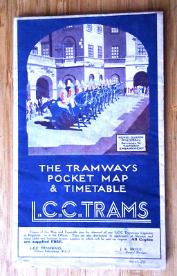 LCC STRAMS MAP & GUIDE November 1928. Coverillustration: Horse Guards, Whitehall