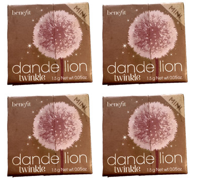 (4er Pack) Benefit Dandelion Twinkle Soft Nude-Pink Glow Highlighter Mini Com...