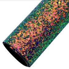 Fairy Chameleon Super Chunky glitter FAUX LEATHER SHEET 8" x 12" 1053655 mix siz