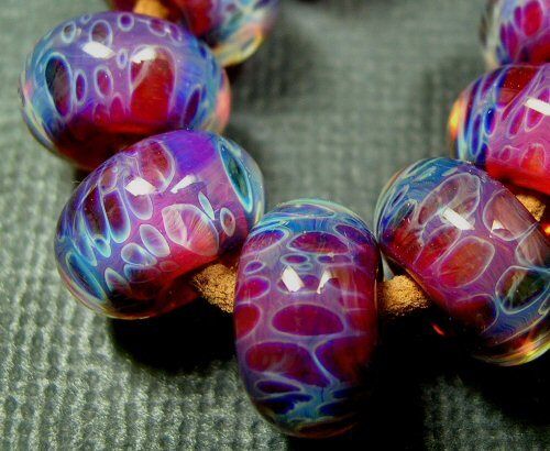 5FISH ~ Handmade Lampwork Boro Spacer Beads ~ Magical (8) - Picture 1 of 1