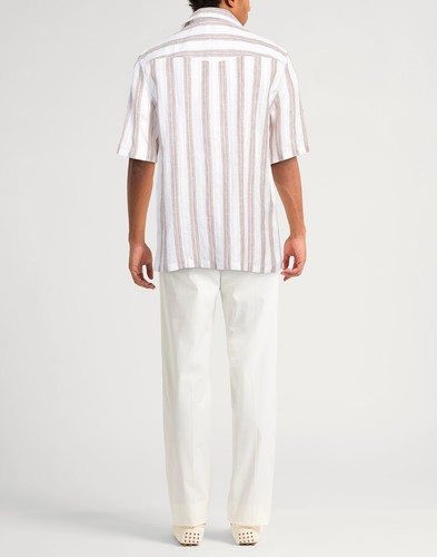 NWT Brunello Cucinelli Men's Striped Linen Button Down Shirt XXXL Quiet Luxury - Picture 13 of 13