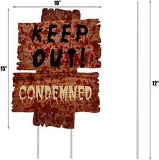 Halloween decorations yard signs 15" tall with stakes, 6 pcs