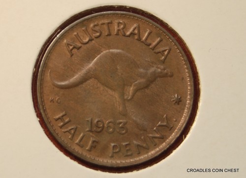 * 1963 HALFPENNY METAL FLAW ON OBVERSE ACROSS NECK CIRCULATED #BLNT 61 - Foto 8 di 10