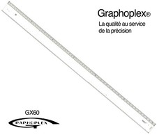 R gle transparente 1 biseau  bosselage 60 cm