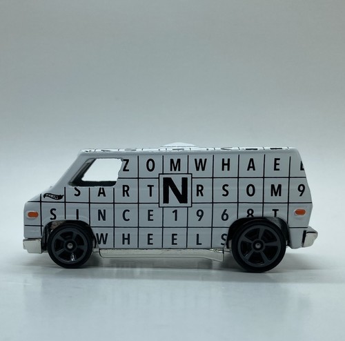 Hot Wheels 2023 70s Van White Word Jumble Crossword Loose - Picture 6 of 7