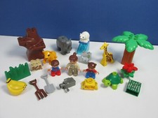 GENUINE lego DUPLO ZOO KEEPER SAFARI ANIMAL FIGURE SET lion giraffe turtle 4795