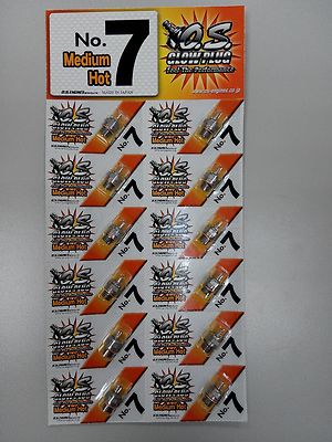 O.S Glow Plug No.7  Medium Hot Nitro (12 pcs)  hot then No.8