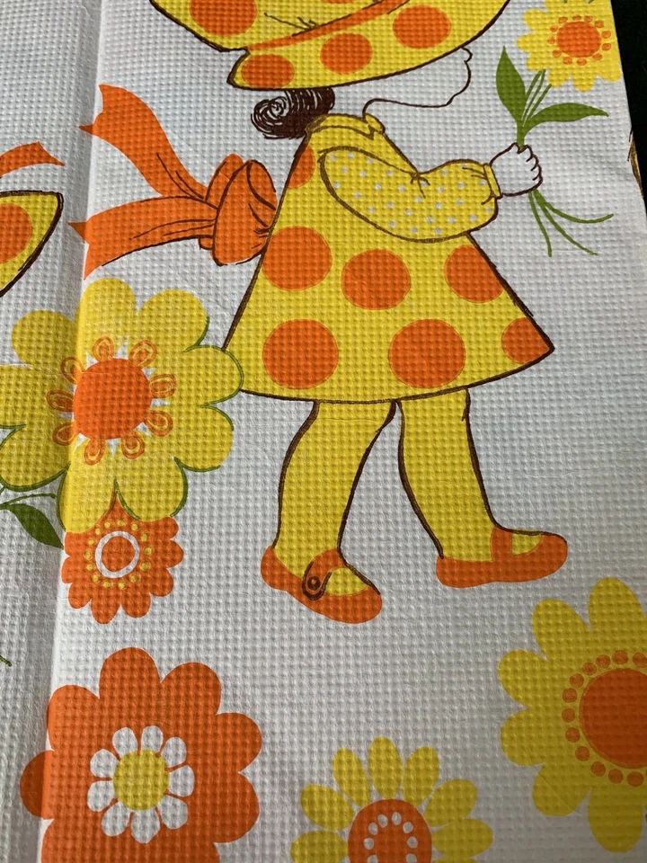 1 Vintage Holly Hobby Amarillo/Naranja Punteado Vestido Papel Crepé 12x10” Artesanía Foto 2 de 4