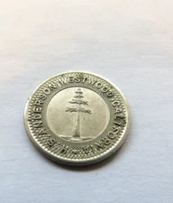 H.S. ANDERSON WESTWOOD CALIFORNIA TRADE AT H.S. ANDERSON STORES 5 CENTS TOKEN