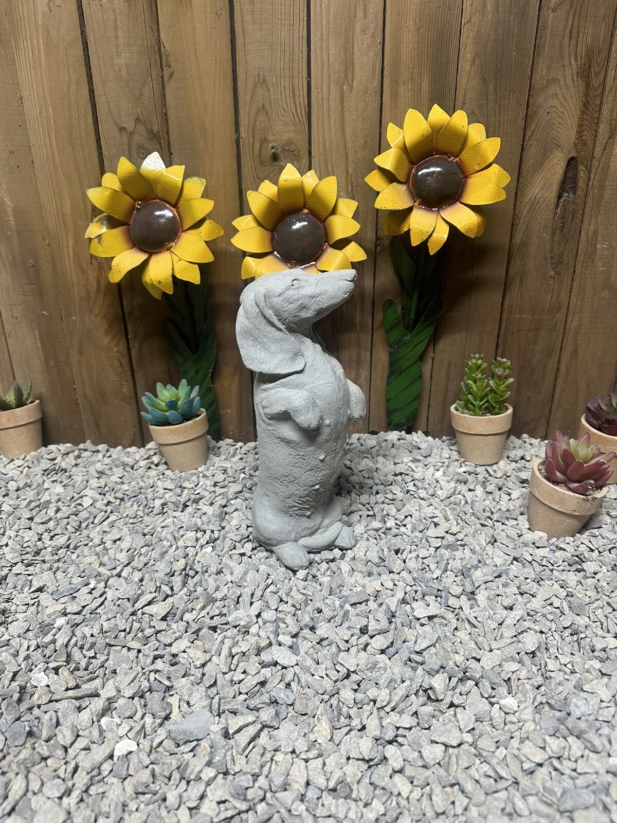 10” Standing Dachshund Concrete Statue eBay