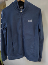 Emporio Armani EA7 Navy Cotton mens Sweatshirt jacket Size L with Logo