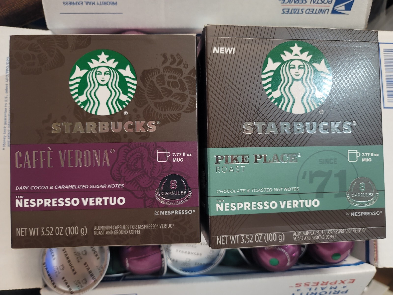 96 Starbucks Nespresso Vertuo Pods 32 CAFFE VERONA/64 PIKE PLACE Bulk