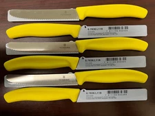 Victorinox Swiss Classic Tomato & Table Knife 6.7836.L118 Yellow Handle - 6 Pack