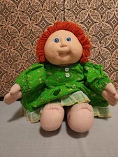 Vtg Cabbage Patch Doll 1978/1982 Red Hair Blue Eyes Green Signature Please Read