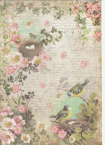 Papel De Arroz Para Decoupage Scrapbook Craft Hoja Azul Zapatos